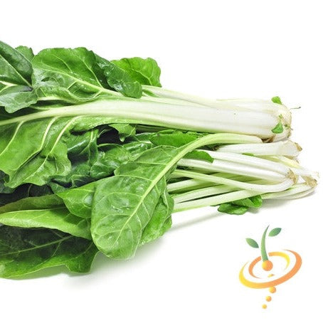 Swiss chard "Fordhook" Giant seeds by SeedsNow, showing vibrant green leaves and sturdy stems of the vegetable plant.